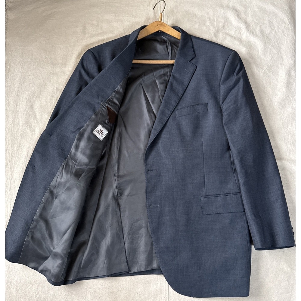 Peter Millar Blazer Mens 48T Wool Sport Coat Blue Plaid Golf Suit Jacket